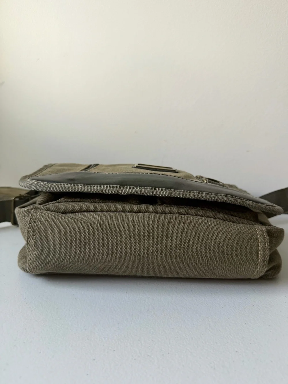 Olive Green Messenger Bag Small Canvas  Multi Storage Tactical Hunting Camping